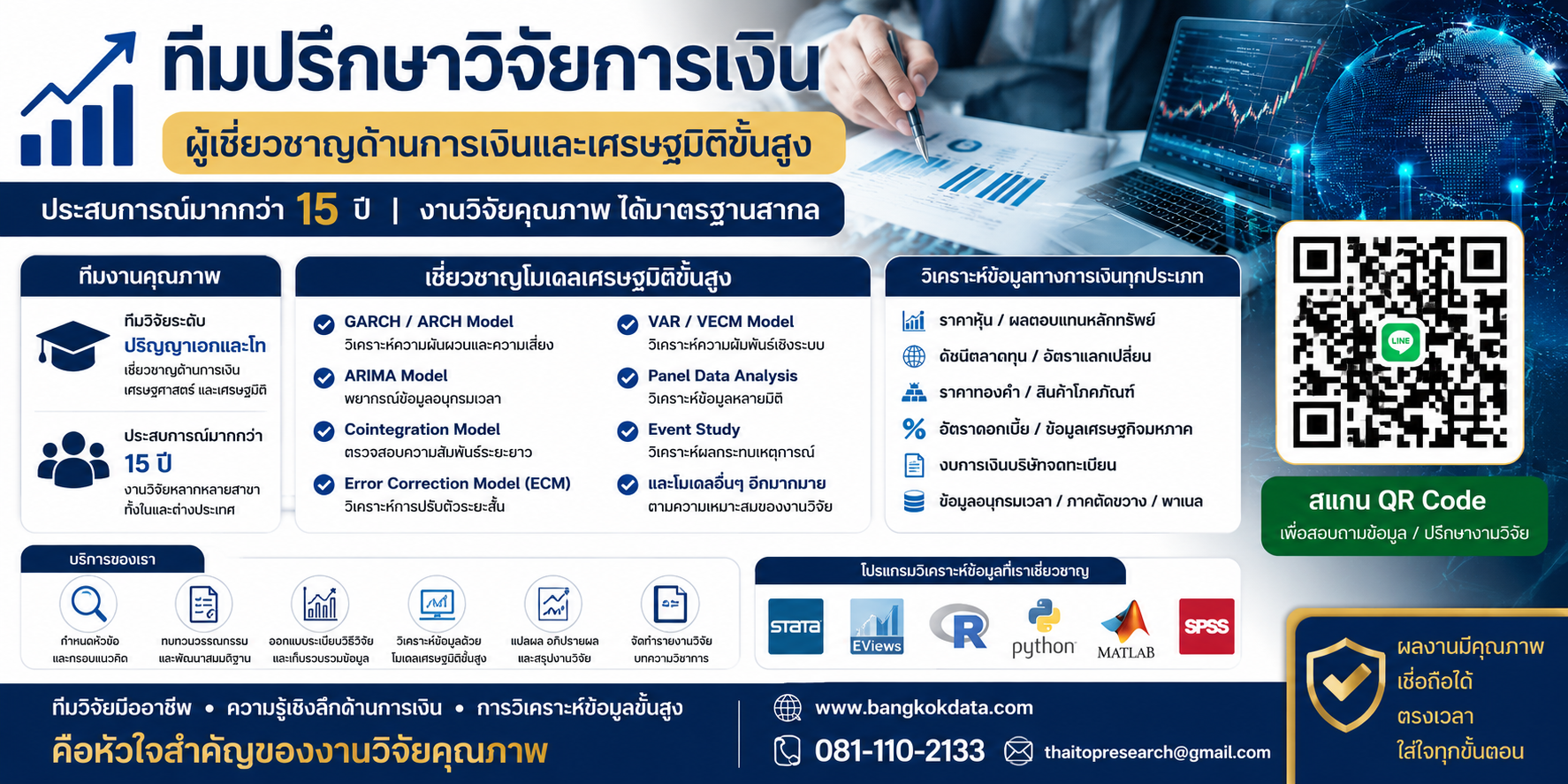 บริการที่ปรึกษางานวิจัยด้านการเงิน (Financial Research Consultant)